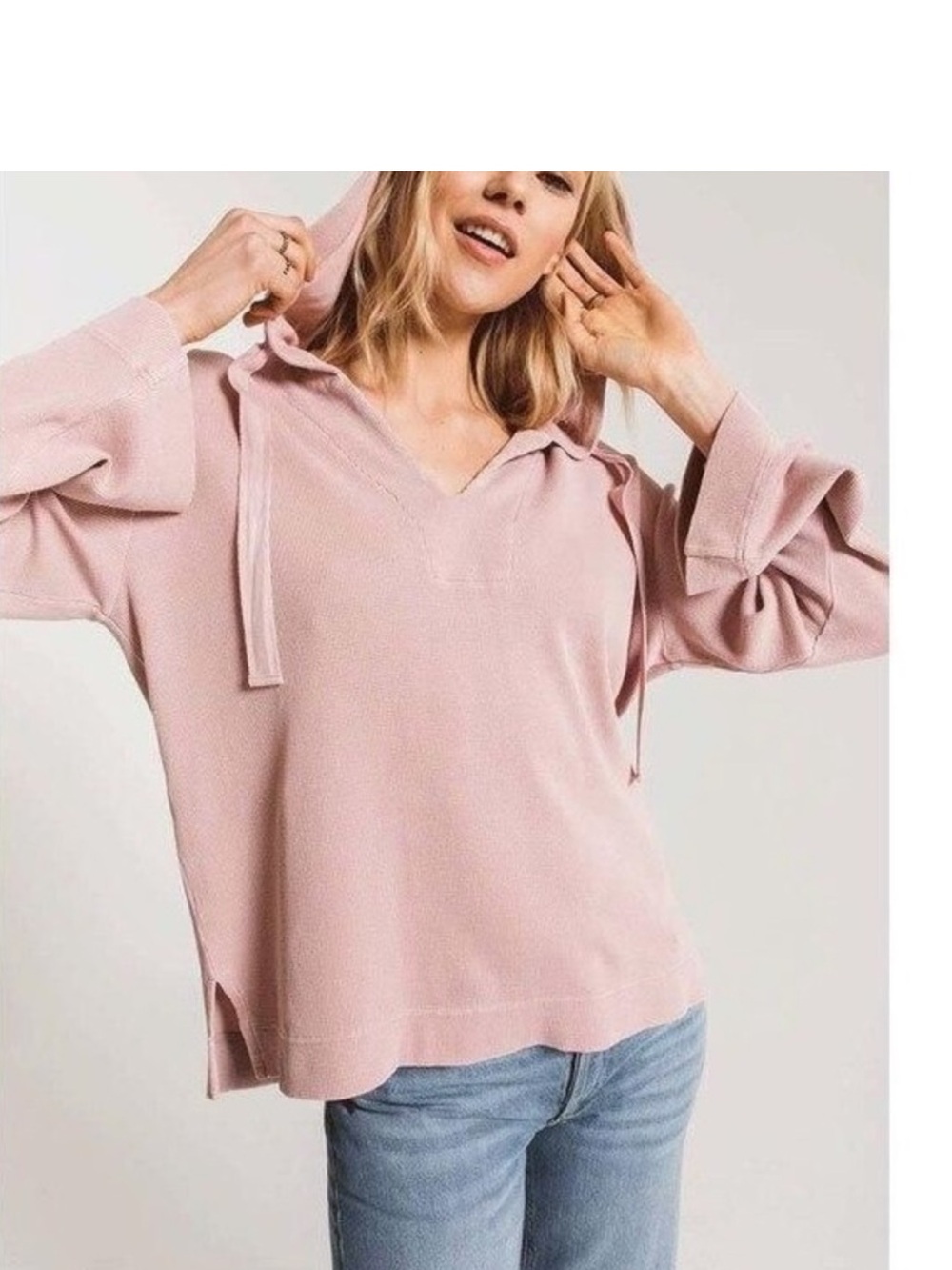Z SUPPLY BABY PINK LS SZ XS